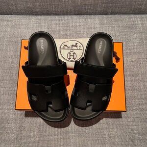 NEW Hermes Chypre Sandal in Black 36